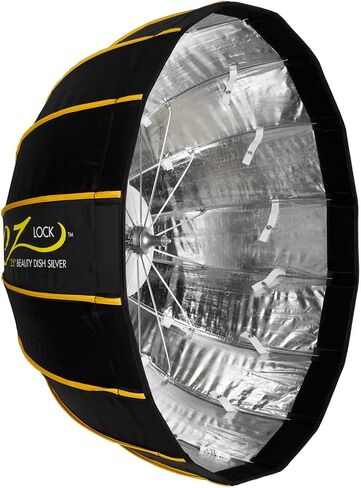 Flashpoint XPLOR 600 R2 Manual HSS Battery-Powered Outdoor Flash, Bundle with Glow EZ Lock 25" Silver Beauty Dish in Kuwait