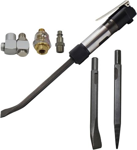 Pneumatic Chipper Hammer With Extended Chisel Concrete Demolition | Air Flux Straight Shovel Chisel Set ,For Rust Removal ,Demolition ,Auto Body Work ,Weld Slag ,Removal Masonry ,Surface Prep in Kuwait