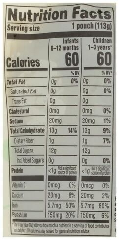 365 by Whole Foods Market Organic Apple Spinach Kale Baby Food Sgl, 4 OZ in Kuwait