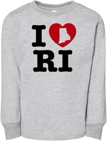 I Love Rhode Island Toddler Kids Long Sleeve T-Shirt in Kuwait