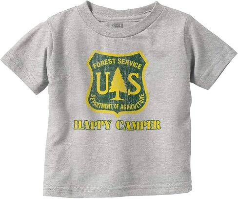 Happy US Forest Service Camper Toddler Baby Graphic T Shirt in Kuwait