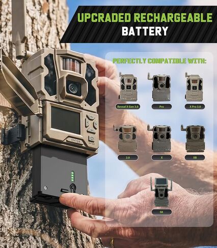 4-Pack Reveal Lipo Lithium Battery Pack Compatible with Reveal Cellular Trail Camera X Gen 3.0, 2.0, X Pro 3.0, Pro, X Ultra 3.0, SK, XB, X - Upgraded LED Meter & Solar Charging (EM6-4Pack-1) in Saudi Arabia