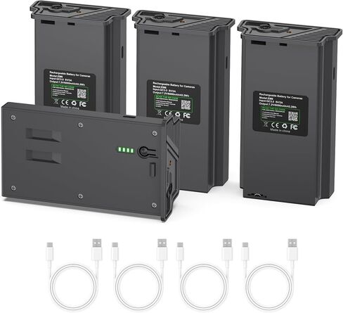 4-Pack Reveal Lipo Lithium Battery Pack Compatible with Reveal Cellular Trail Camera X Gen 3.0, 2.0, X Pro 3.0, Pro, X Ultra 3.0, SK, XB, X - Upgraded LED Meter & Solar Charging (EM6-4Pack-1) in Saudi Arabia