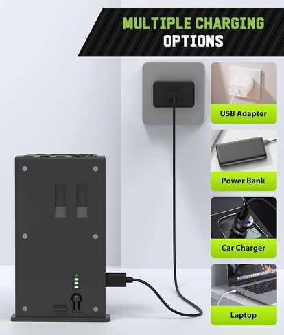 4-Pack Reveal Lipo Lithium Battery Pack Compatible with Reveal Cellular Trail Camera X Gen 3.0, 2.0, X Pro 3.0, Pro, X Ultra 3.0, SK, XB, X - Upgraded LED Meter & Solar Charging (EM6-4Pack-1) in Saudi Arabia