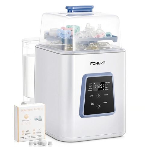 Baby Bottle Washer Pro, All-in-One Bottle Washer and Sterilizer and Dryer, Breast Pump Washer for Breast Pump Parts, Nipples, Newborn Essentials | 168H Fresh Air Storage, 29 Spray Jets, 19 min Rapid Wash, Dual Water Supply, No More Hand Washing in Kuwait