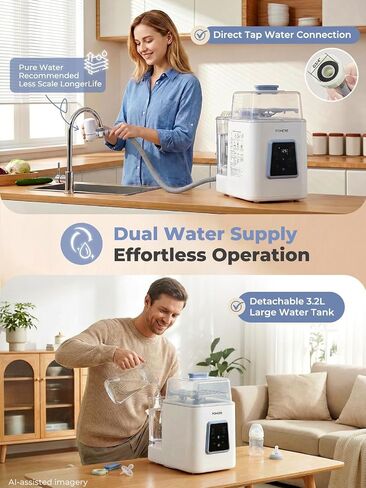 Baby Bottle Washer Pro, All-in-One Bottle Washer and Sterilizer and Dryer, Breast Pump Washer for Breast Pump Parts, Nipples, Newborn Essentials | 168H Fresh Air Storage, 29 Spray Jets, 19 min Rapid Wash, Dual Water Supply, No More Hand Washing in Kuwait