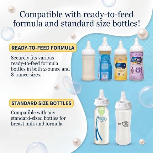 6PCS Slow Flow Nipples, 6ml/min, Reusable, Anti-Colic&Vented Nipples | For 0-3m baby, Compatible with Similac/Enfamil Ready to Feed & Standard Bottles, including Storage Box & 2 Nipple Brushes in Kuwait