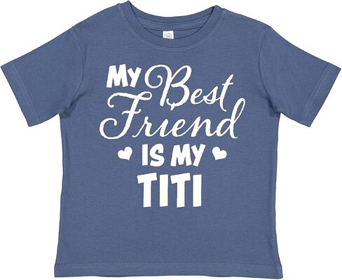 inktastic My Best Friend is My Titi with Hearts Toddler T-Shirt in Kuwait