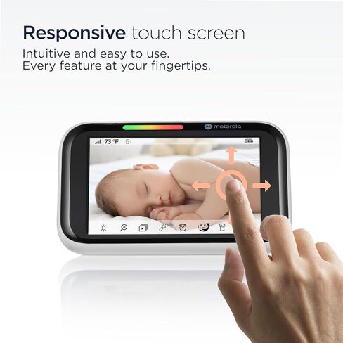 Motorola Nursery PIP1710 Connect Baby Monitor with AI Cry Detection & Translation | Wi-Fi HD Camera, 5" Touch Screen Parent Unit, App Monitoring, Night Vision in Kuwait