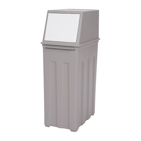 Bathroom Trash Can with Lid, 30 Liter/ 8 Gallon Slim Garbage Can, Trash Bin Waste Basket with Pop-Up Lid for Kitchen, Bedroom, Living Room, Office (Grey) in Kuwait