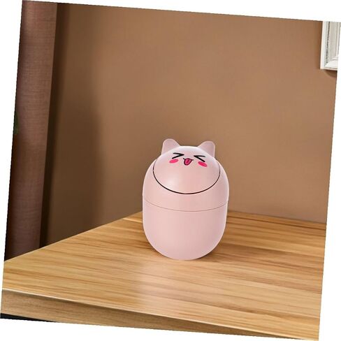 Healeved Cartoon Waste Bin Mini Trash Can 2pcs Small Plastic Desktop Sundries Container Cute Trash Bin for Office and Home Desk Organization in Kuwait