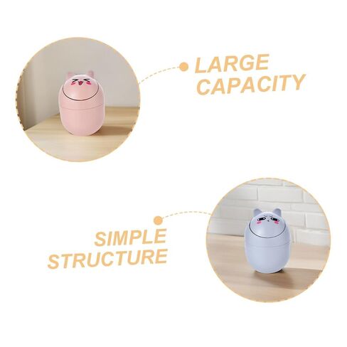 Healeved Cartoon Waste Bin Mini Trash Can 2pcs Small Plastic Desktop Sundries Container Cute Trash Bin for Office and Home Desk Organization in Kuwait
