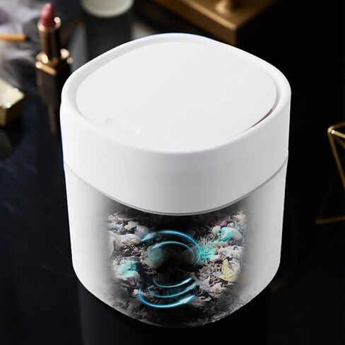 Mini Desktop Trash Can with Removable Lid, Nordic Style Plastic Garbage Bin for Office Desk & Bathroom Vanity in Kuwait