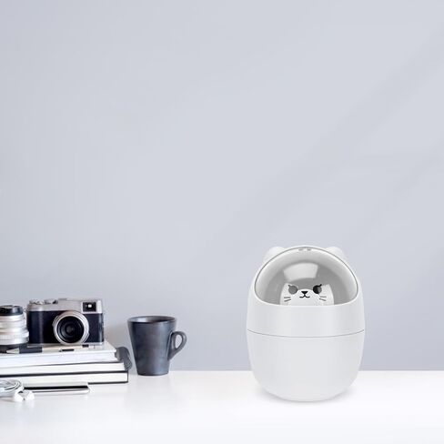 Mini Trash Can with Lid Cute Cartoon Cat Desktop Garbage Bin Small Waste Container for Office Dormitory Table Use in Kuwait