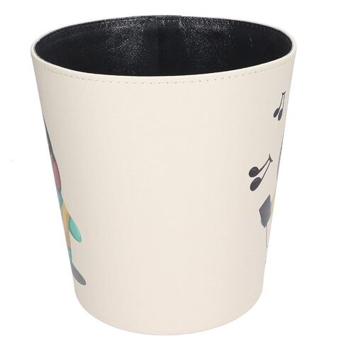 Cartoon Trash Bin, Non-Slip Base PU Leather Green Large Capacity Large Gauge Design for Bedroom Decor in Kuwait