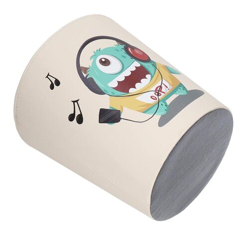 Cartoon Trash Bin, Non-Slip Base PU Leather Green Large Capacity Large Gauge Design for Bedroom Decor in Kuwait