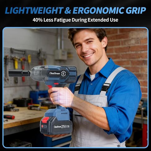 1/2 Inch Cordless Impact Wrench,900Ft-lbs (1200N.m) Brushless Electric Impact Gun,3800RPM High Torque Electric Impact Driver Kit with 2 Batteries,Fast Charger,5 Sockets,Case for Car Tires,Mower,Pickup in Kuwait