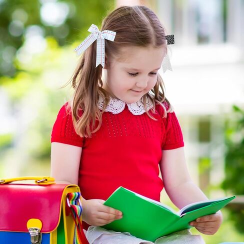 AnyDesign Hair Bows Back to School Composition Notebook Hair Clips Ribbon Bowknot Alligator Barrettes for First Day of School Party Classroom Hairstyle Accessories, 2 Pcs in Kuwait