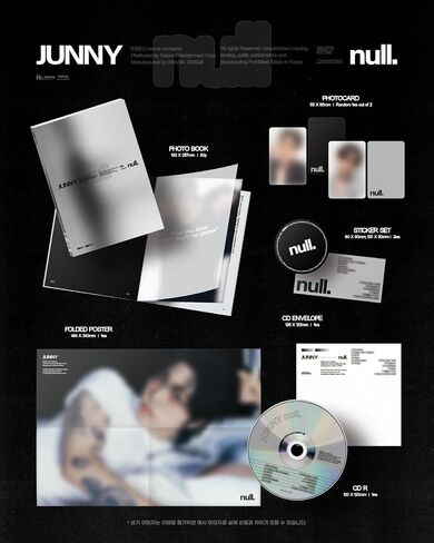 JUNNY null 2nd Album CD+PhotoBook+PhotoCard+Sticker+Folded Poster on Pack+Tracking Sealed in Kuwait