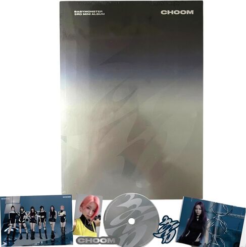 BABYMONSTER CHOOM 3rd Mini Album [Metallic Ver.] Photobook + CD + Photocard Set + Sticker Set + Logo Tag + Mini Poster in Kuwait