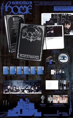 BOYNEXTDOOR BND : Home (Navigator Version) 1st Studio Album CD-R+Photobook+Photocard+Unit Photocard+Bookmark+Mini Folded Poster+Post Card+Photo Piece+Envelope in Kuwait