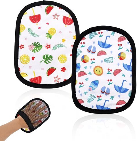 2pcs Sand Removal Mitts, Beach Sand Remover Bags for Hands & Feet Portable Wipe Off Mitts for Summer Beach Travel Quick Clean Outdoor Volleyball Sandboxes in Kuwait