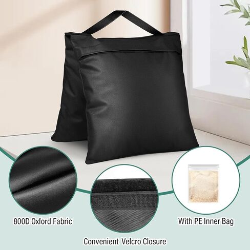 Sandbags Weight Bags for Light Stand Photography Video Support, Heavy Duty Saddlebags for Backdrop Stand, Photo Tripod, Canopy, Pop up Tent, Umbrella Base, Fishing Chair-6 Pack in Kuwait