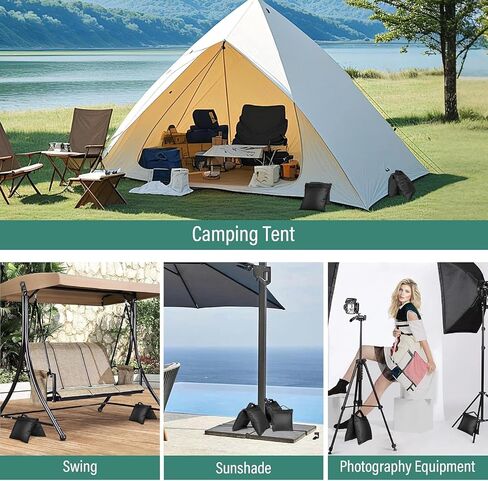 Sandbags Weight Bags for Light Stand Photography Video Support, Heavy Duty Saddlebags for Backdrop Stand, Photo Tripod, Canopy, Pop up Tent, Umbrella Base, Fishing Chair-6 Pack in Kuwait