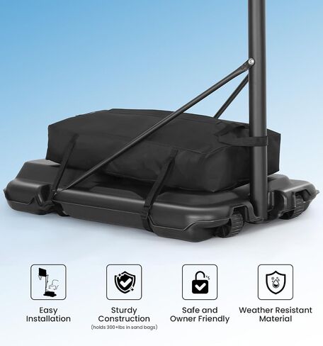 200LBS Heavy Duty Weighted Base Anchor for Portable Basketball Hoops- Outdoor Sandbag, Weather Resistant, Holds, Durable Design, Prevents Tipping & Movement in Kuwait