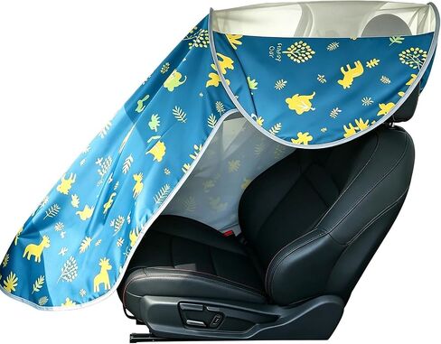 Car Seat Sunshade Automotive UV Protection Breathable | Anti-Air Conditioning Direct Airflow Cover for Summer Winter Travel Road Trip Commuting Long Driving in Kuwait