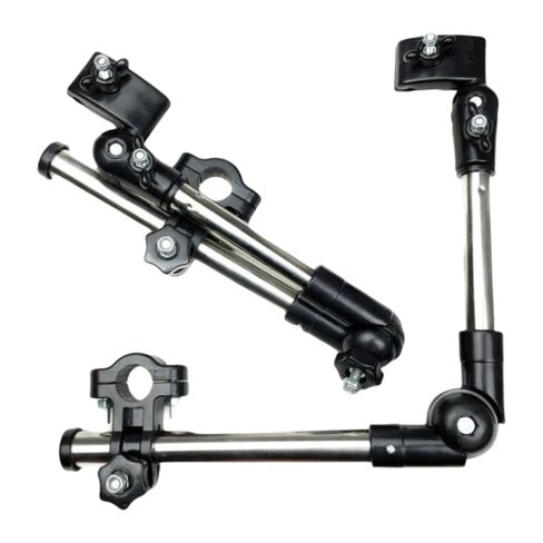 Stainless Steel Rotatable Umbrella Holder for Wheelchairs Bicycles, Adjustable Umbrella Holder Clamp(Style A Foldable) in Kuwait