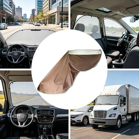 Car Seat Sunshade Breathable Automotive Accessories | Heat Protection Automotive Sunshade for Summer Winter Travel Road Trip Commuting Long Driving in Kuwait