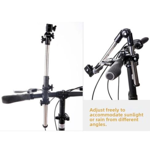 Stainless Steel Rotatable Umbrella Holder for Wheelchairs Bicycles, Adjustable Umbrella Holder Clamp(Style A Foldable) in Kuwait