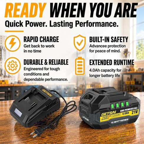 1/2 Impact Gun, 1400N.m (1032Ft-lbs) Super High Torque Impact Wrench with 2 x 4.0Ah Batteries, 21V Cordless Brushless Power Pistola Llave De Impacto with 10 Sockets for Car/Pickup Truck/Mower in Kuwait