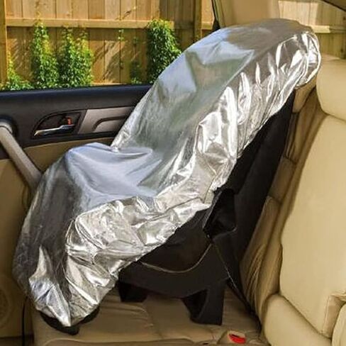 Fafeicy Car Sun Shade Cover, Spunlace PET Aluminized Film Car Cover, Block Heat Insulation Protection, Silver for Kids During Parking Outdoor Use in Kuwait