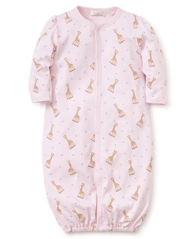 kissy kissy Baby-Girls Infant Sophie La Girafe Print Convertible Gown-Pink-Preemie in Kuwait
