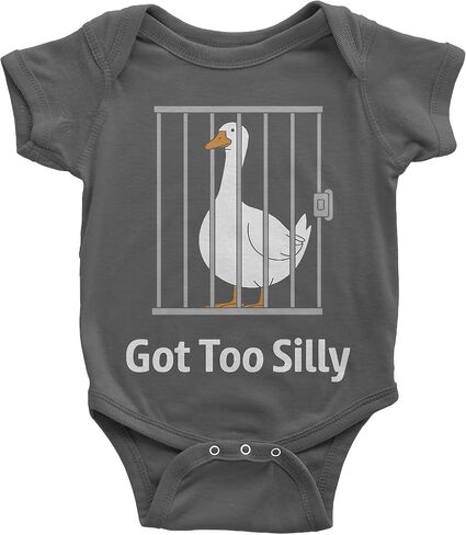 Threadrock Baby Got Too Silly Funny Goose Pun Humor Infant Bodysuit in Kuwait