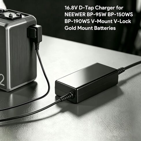 TAIFU D-Tap Quick Charger, 16.8V 3A Battery Charger for V-Mount, V-Lock & Gold Mount Batteries, Travel Charger with AC Power Cord, Compatible with Sony BP-U65/BP-U68 HDW-800P HDW-F900R PDW-680 PDW-850 in Kuwait