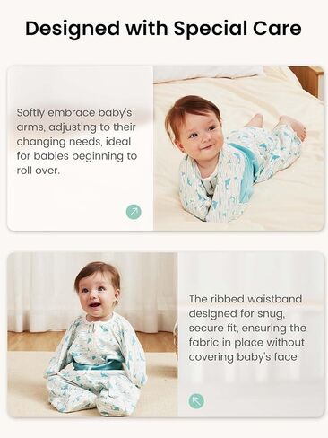 GROWNSY Swaddle Sleep Sack 3-6 Months, Starfish Design Baby Swaddle Sack, Dual-Zipper for Easy Diaper Changes, Proper Hip Development & Openable Foot Button, 12-20lbs, Whales and The Sea in Kuwait