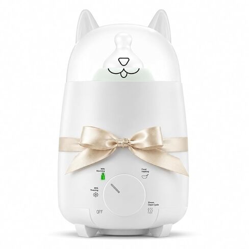 Baby Bottle Warmer for Breastmilk and Formula, 8-in-1 Defroster, Baby Food Heater, Steam Care Cycle, BPA-Free PP, CPSIA-Tested, 24H Keep Warm, Night Light, Auto Shut-Off in Kuwait
