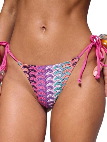 Womens Tie Side Bikini Bottoms Only Cute Sexy Summer Beach Swimwear in Kuwait