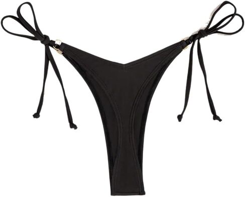 Sexy V-Neck Tie Side High Cut Bikini Bottom for Summer Beach in Kuwait
