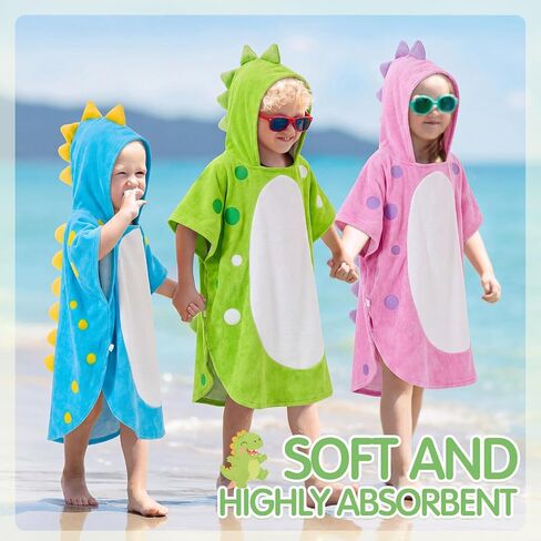 9 Pcs Cotton Baby Bath Towel Set 3 Dinosaur Baby Hooded Towels 21.6'' x 45" and 6 Washcloths Set Ultra Absorbent Soft Newborn Bath Gifts Essentials for Infants Toddlers Kids Boys and Girls in Kuwait