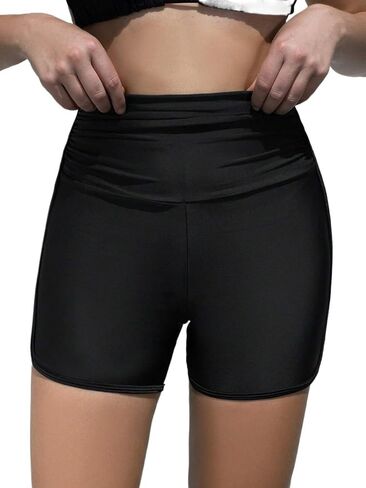 Women's Waist Ruched High Shorts, Summer in Kuwait