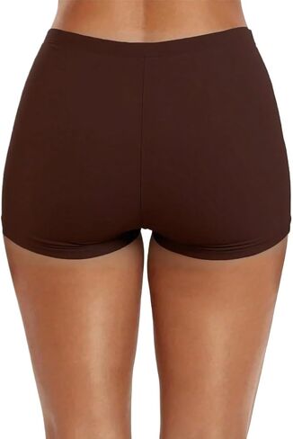 Womens High Waist Retro Elastic Shorts Beach Summer in Kuwait