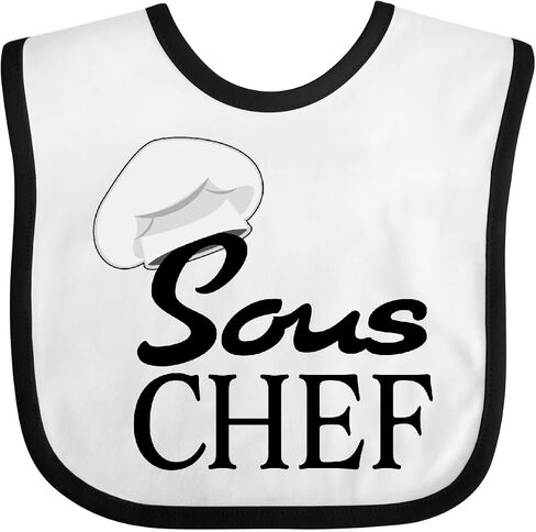 inktastic Sous Chef with Toque Hat Baby Bib in Kuwait