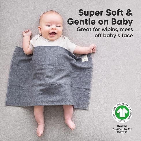 KeaBabies 8-Pack Bandana Bibs for Kids and 6-Pack Burp Cloths for Baby Boys and Girls - Cotton Baby Scarf for Drooling & Teething - Large Infant Burping Rags in Kuwait