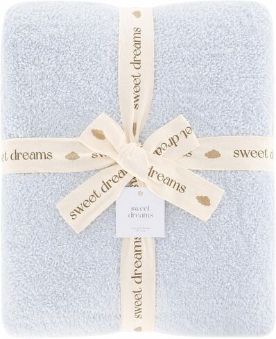 Sweet Dreams Soft 30x40 Baby Blanket - Breathable Blanket for Boys & Girls, Swaddle, Tummy Time (Blue) in Kuwait