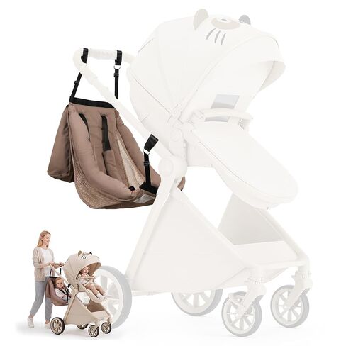 Stroller Hammock Extra Seat for Toddler, ALTERNATIVE for Stroller Board with 5-Point Harness, Detachable Seat Attachment For Kids to Ride, Compatible Book-Fold Strollers, for 3-5 Years Old,Up to 45 lb in Kuwait