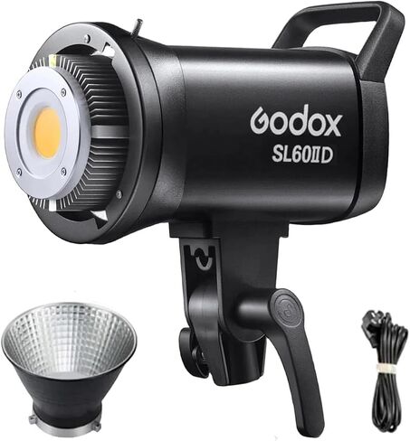 Godox SL60II-D LED Video Light, Continuous Lighting for Studio Photography | 70W 5600K Daylight Dimmable APP Controlled with Bowens Mount 8 FX Fade Flash Strobe Effects in Kuwait